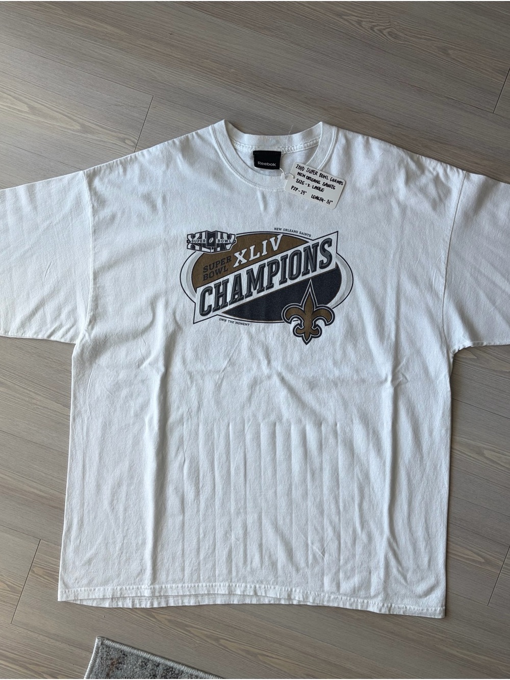 2010 SUPER BOWL CHAMPIONS NEW ORLEANS SAINTS T-SHIRT